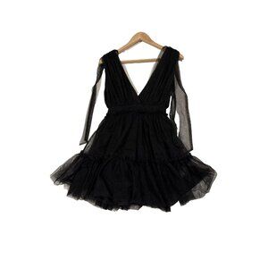 Thirty-Thirty LA Black Tulle Mini Dress Medium